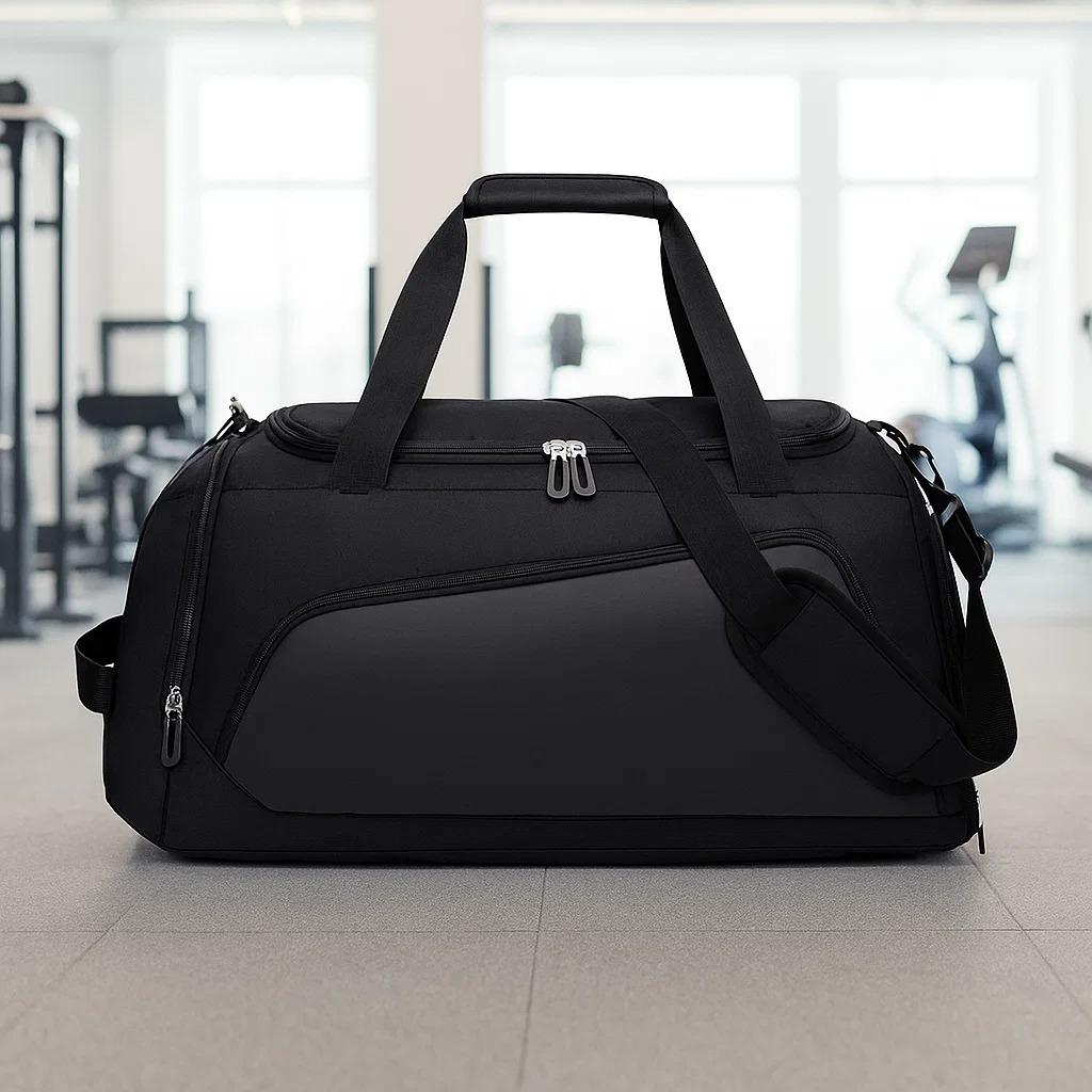 Спортивна сумка з плечовим ременем для спорту 57x26x30 см Чорний (CZYP-751B) - фото 1 Спортивна сумка з плечовим ременем для спорту 57x26x30 см Чорний (CZYP-751B) - фото 1