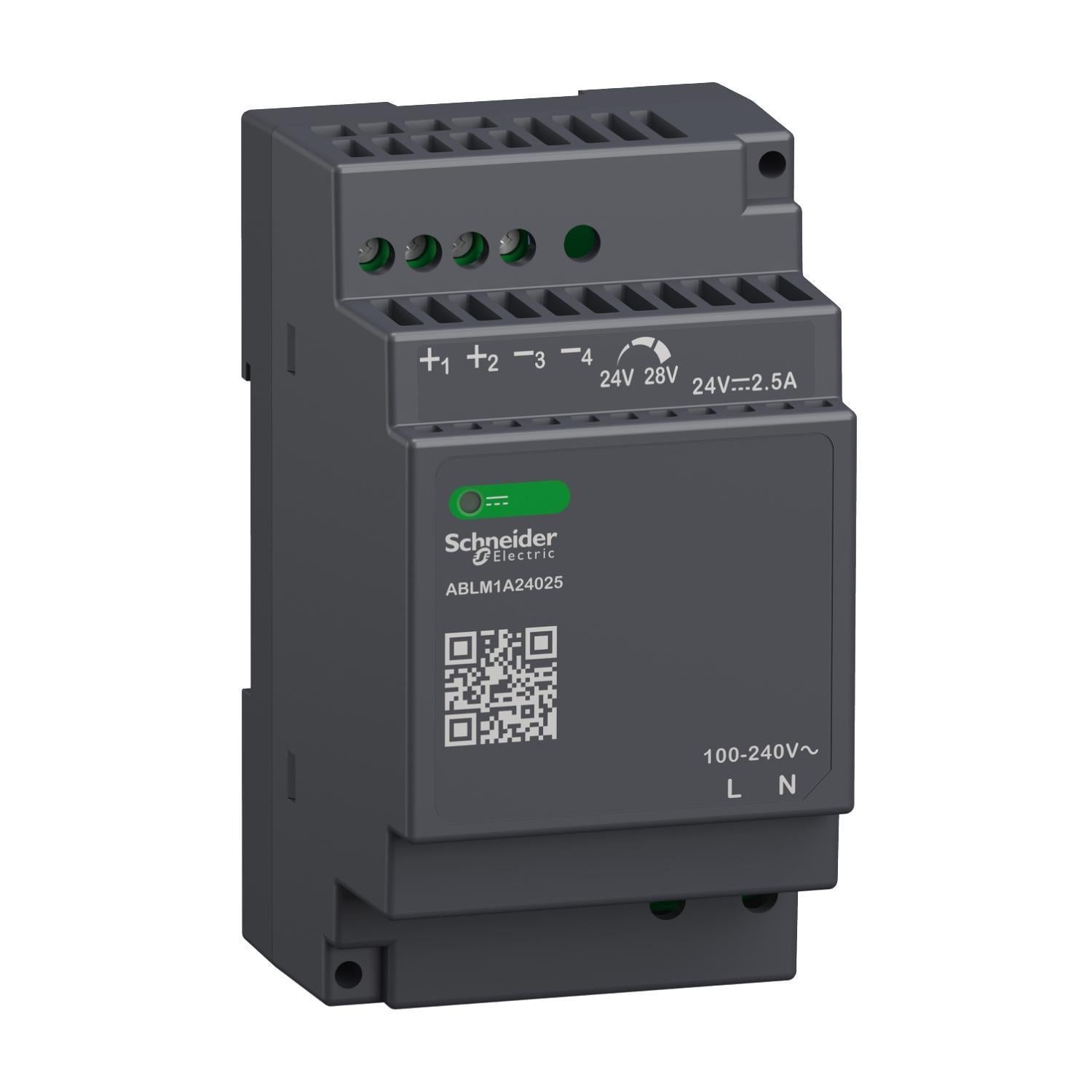 Блок питания DIN-рейка Schneider Electric Modicon Power Supply 60 Вт 2,5A 24 В (ABLM1A24025) Блок питания DIN-рейка Schneider Electric Modicon Power Supply 60 Вт 2,5A 24 В (ABLM1A24025)