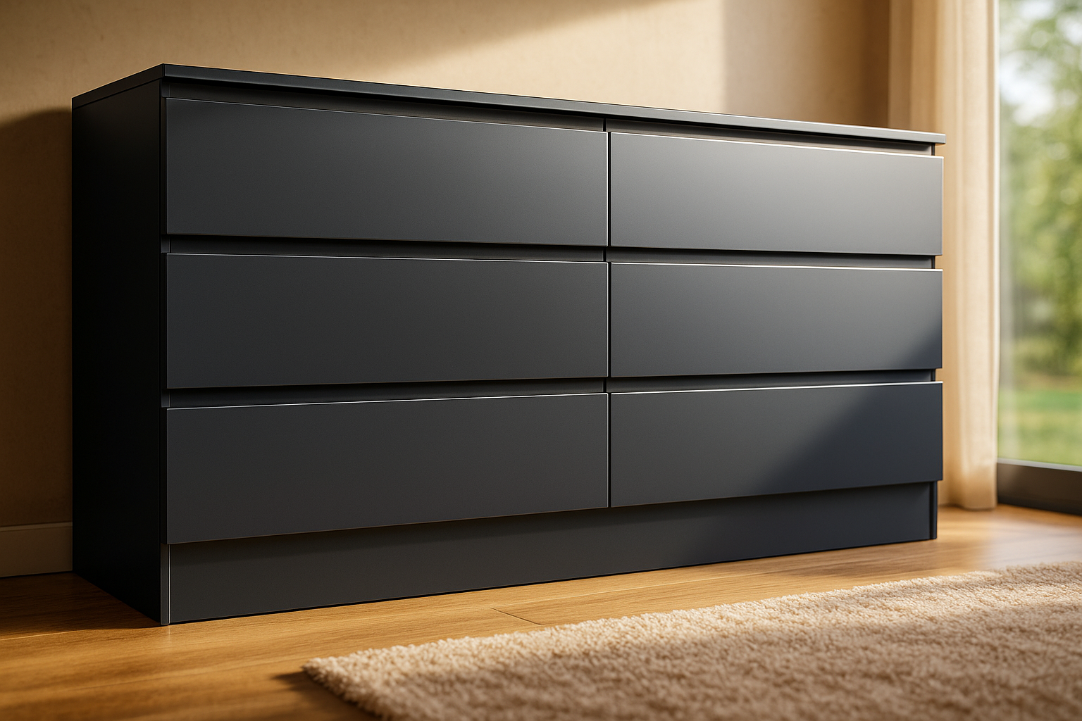 Комод у вітальню для ТБ Майстер Форм Брайт 1500х376х730 мм Антрацит (20069) - фото 2 Комод у вітальню для ТБ Майстер Форм Брайт 1500х376х730 мм Антрацит (20069) - фото 2