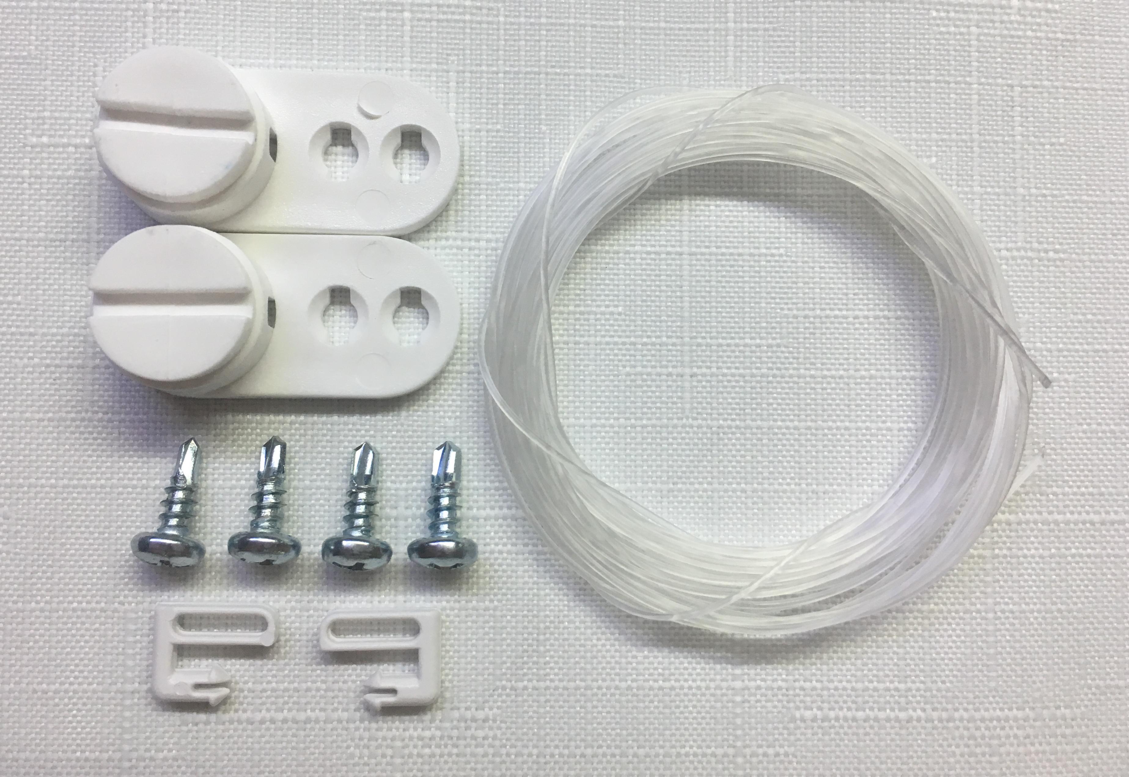 Комплект фиксации рулонных штор на струне NewTex леска натяжения (Белый)