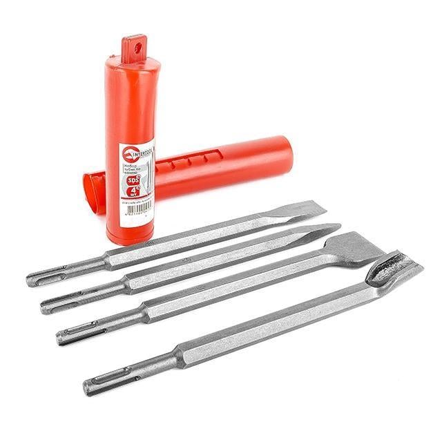 Набір зубил Intertool SDS-Plus для перфоратора 4 шт. (SD-0410)