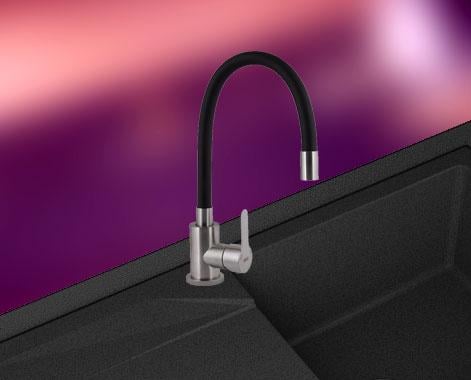 Змішувач для кухні гнучкий Continent GRO i15 Чорний (28613712) - фото 4 Змішувач для кухні гнучкий Continent GRO i15 Чорний (28613712) - фото 4