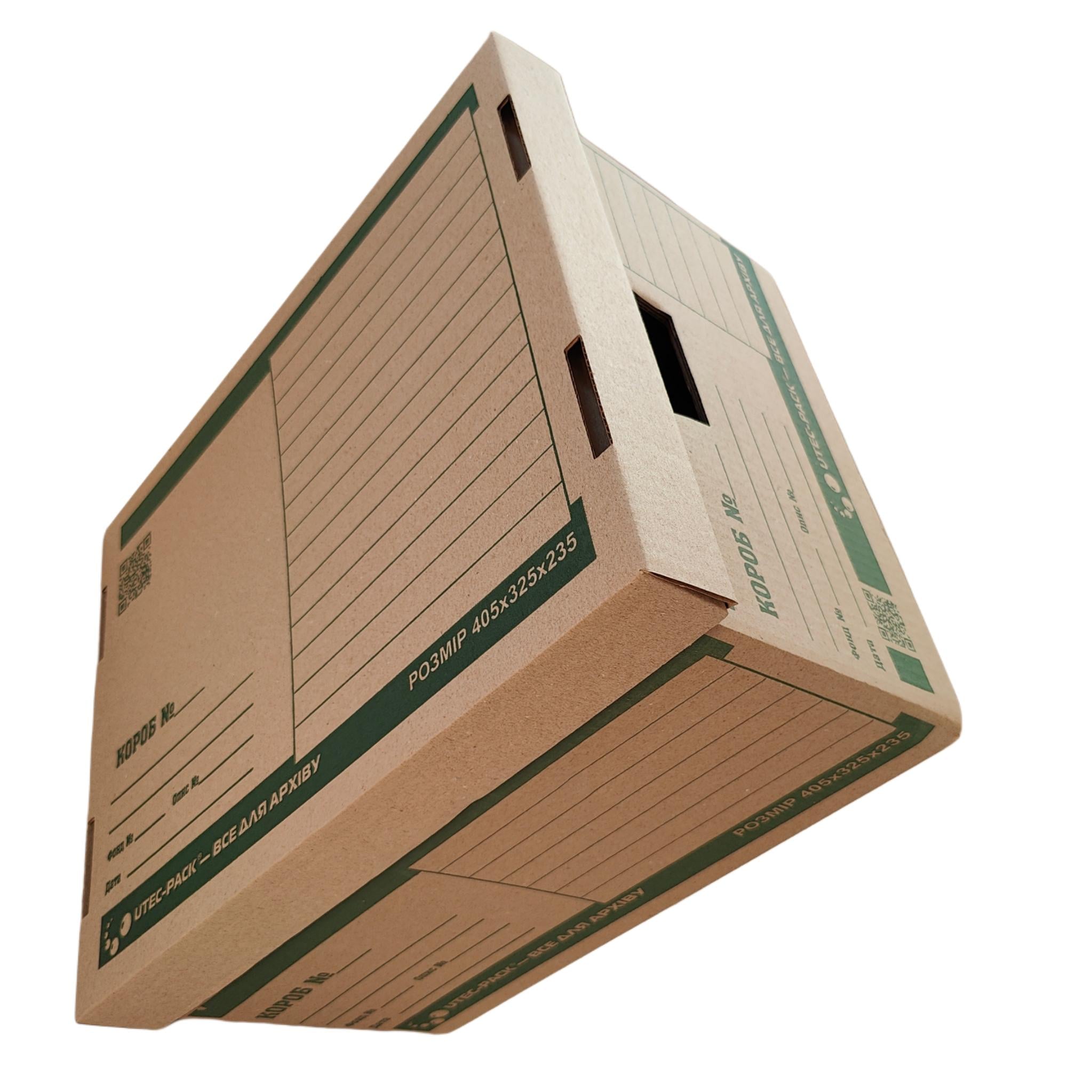 Картонная коробка для документов UTEC-PACK нагрузка до 25 кг 410x330x235 мм (ГЯ-410-5)