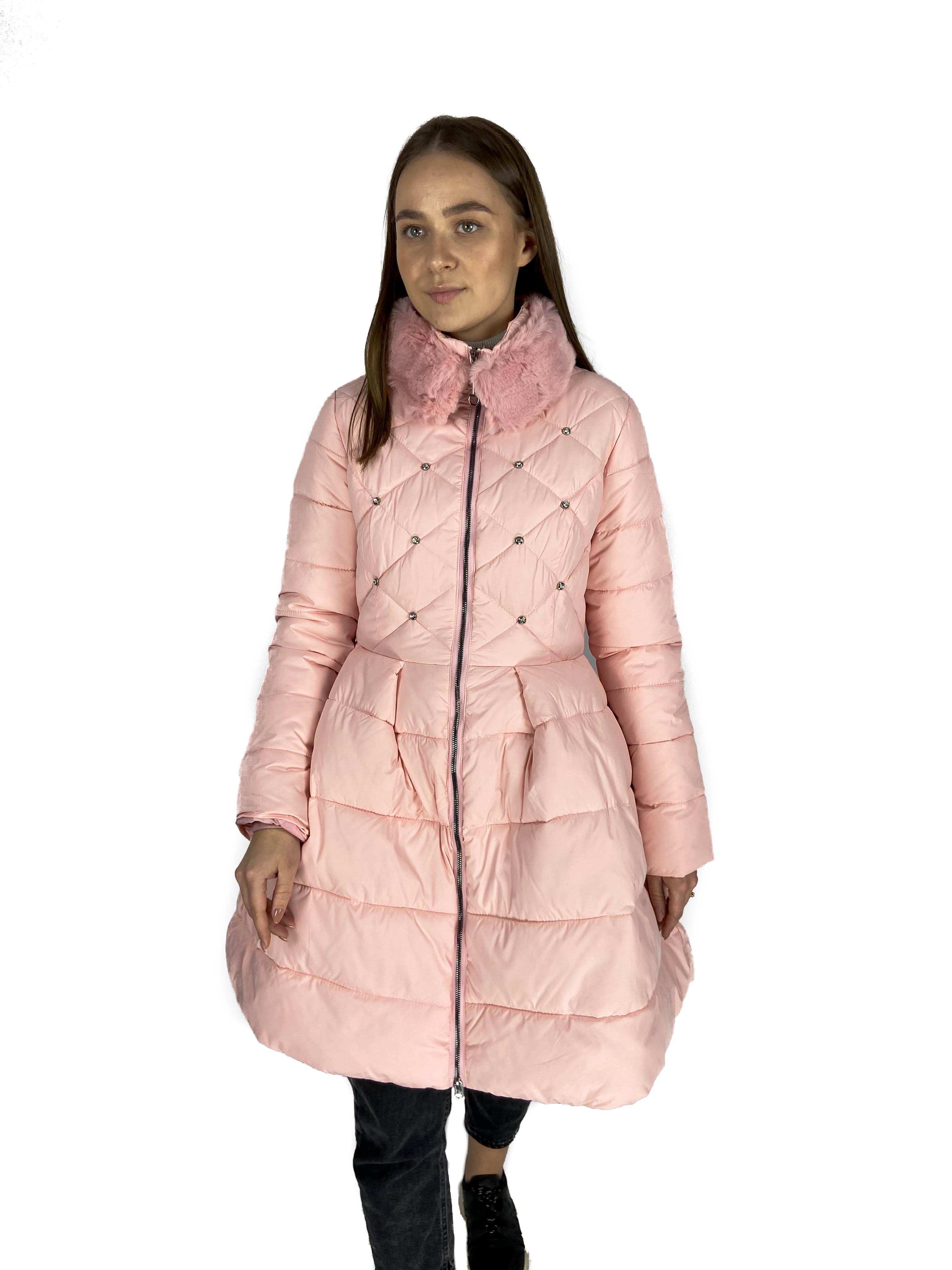Куртка длинная женская S.XUEQI XL Розовый (SG560)