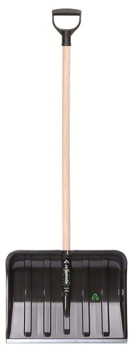 Лопата для снега Prosperplast Noname47 с деревянной ручкой усиленная 47х126 см Черный (CNT00011759)