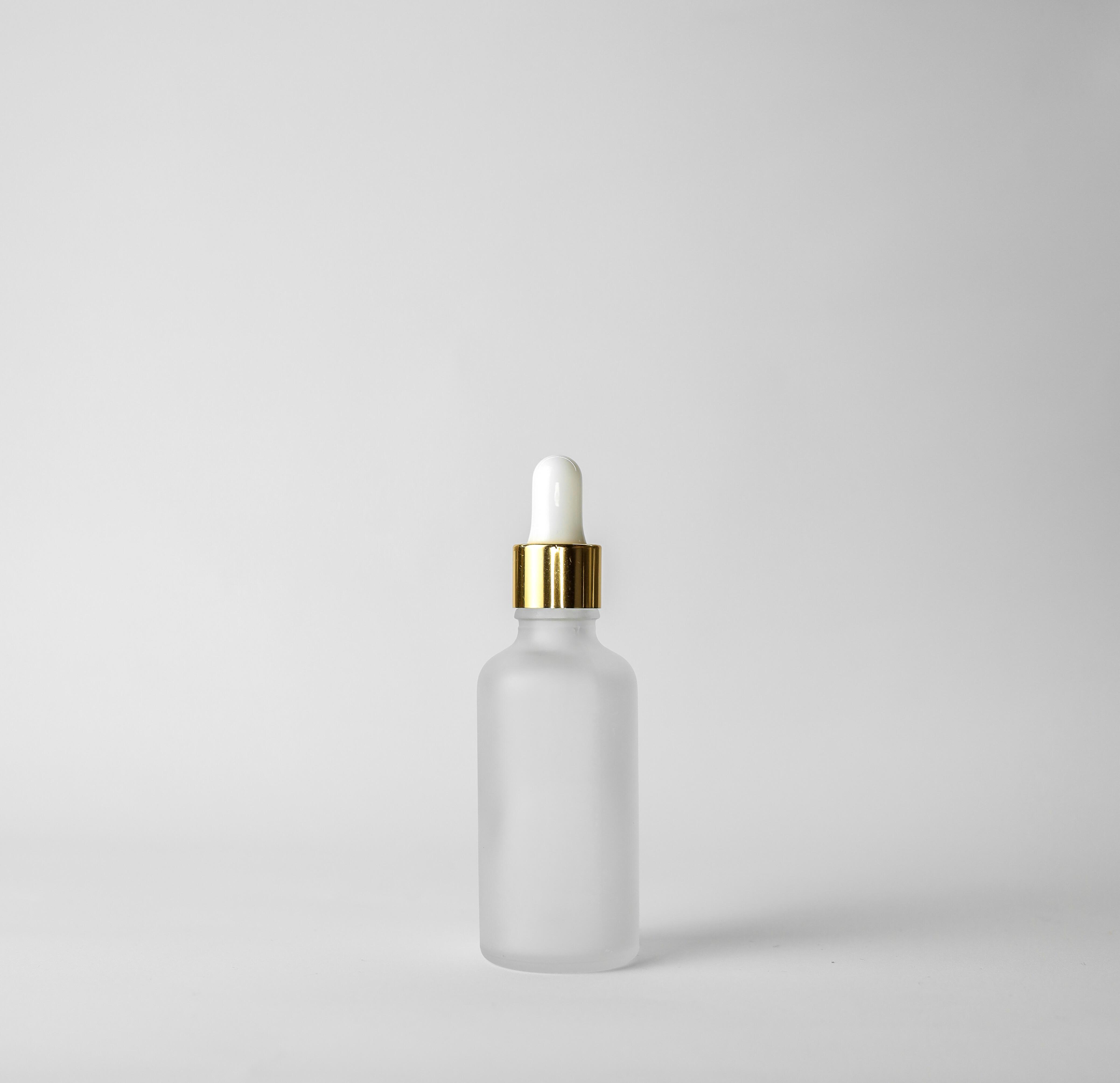 Піпетка та скляний флакон матовий 50 мл Золотий (2115581844)