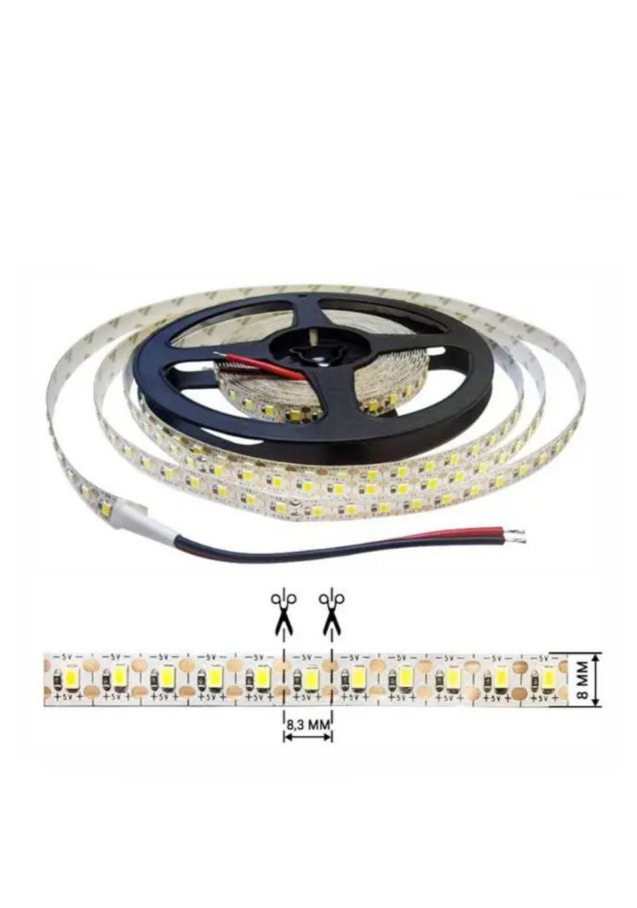 Світлодіодна стрічка 5 мм 5V 2835 120 шт. /м IP20 Тепло-білий (2700K)
