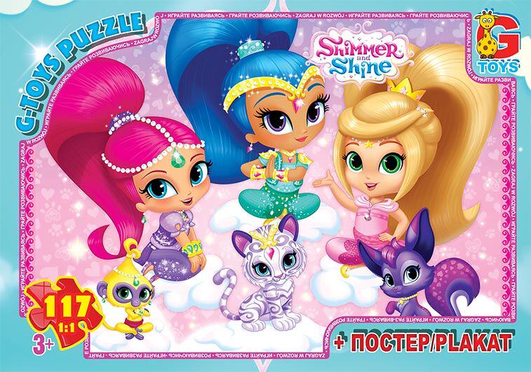Пазл G Toys Шиммер и Шайн 117 элементов с постером в коробке (111660)