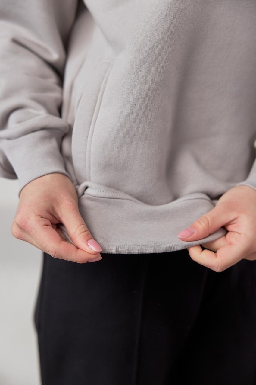 Худи женский М175.3 свет L Серый (841-1-62) - фото 3 Худи женский М175.3 свет L Серый (841-1-62) - фото 3