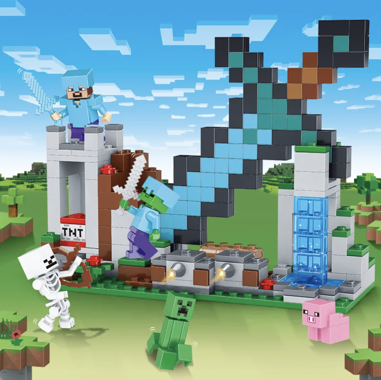 Конструктор My World Меч у скелі 359 деталей (AA8003) - фото 4