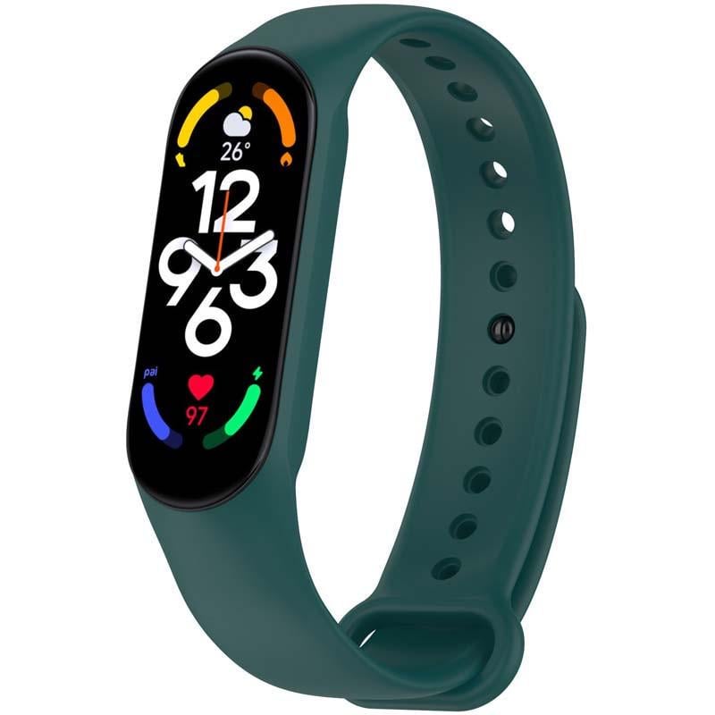 Ремінець силіконовий для Xiaomi Mi Band 7/6/5/4/3 Зелений/Pine Green (00000077052_18)