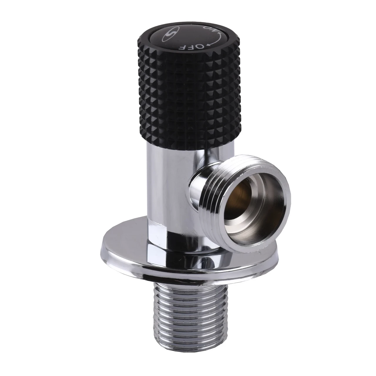 Кран угловой керамика Solomon EXCLUSIVE 1/2"х3/4" 989 Black (23500539)
