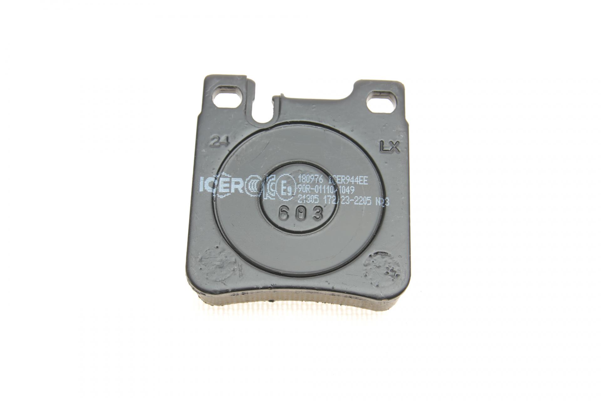 Колодки тормозные задние MB C-class W202/W203/E-class W124/W210/S-class W140/W220 91-07/SLK 180976 ICER
