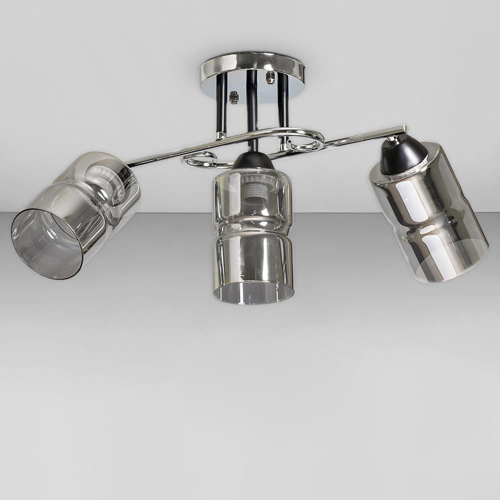 Люстра потолочная Light House SC-18706/3 CR+BK 520х170х250 мм Хром/Черный/Стальной