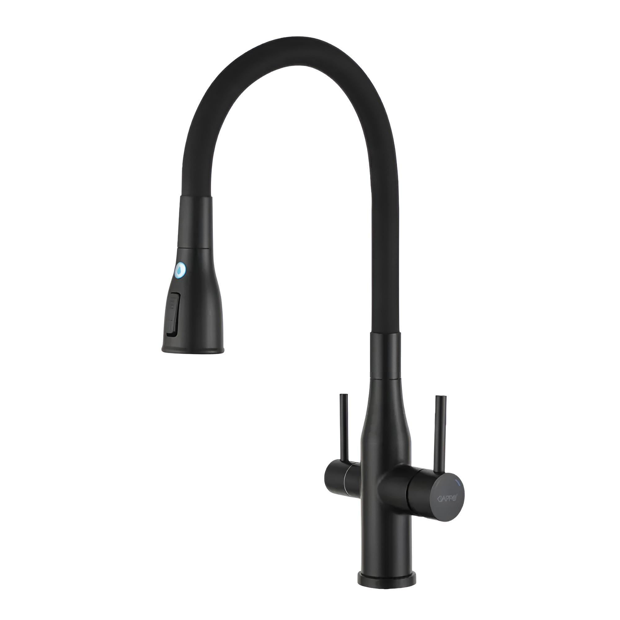 Смеситель кухонный Gappo G4399-66 двухрычажный Черный (37460315) Смеситель кухонный Gappo G4399-66 двухрычажный Черный (37460315)