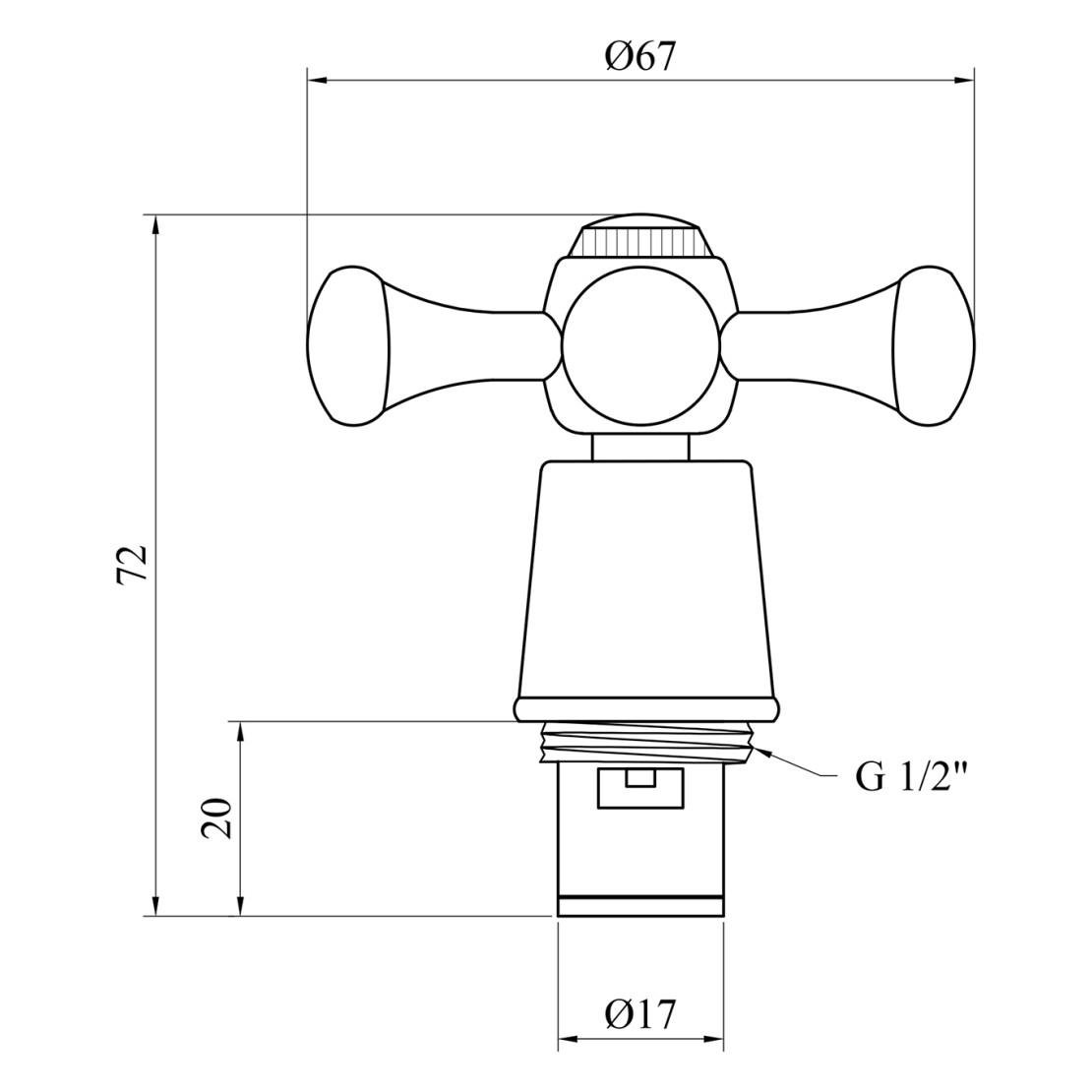Ручка с кран-буксой для смесителя Kroner KRM C985 пара (CV008588) - фото 2