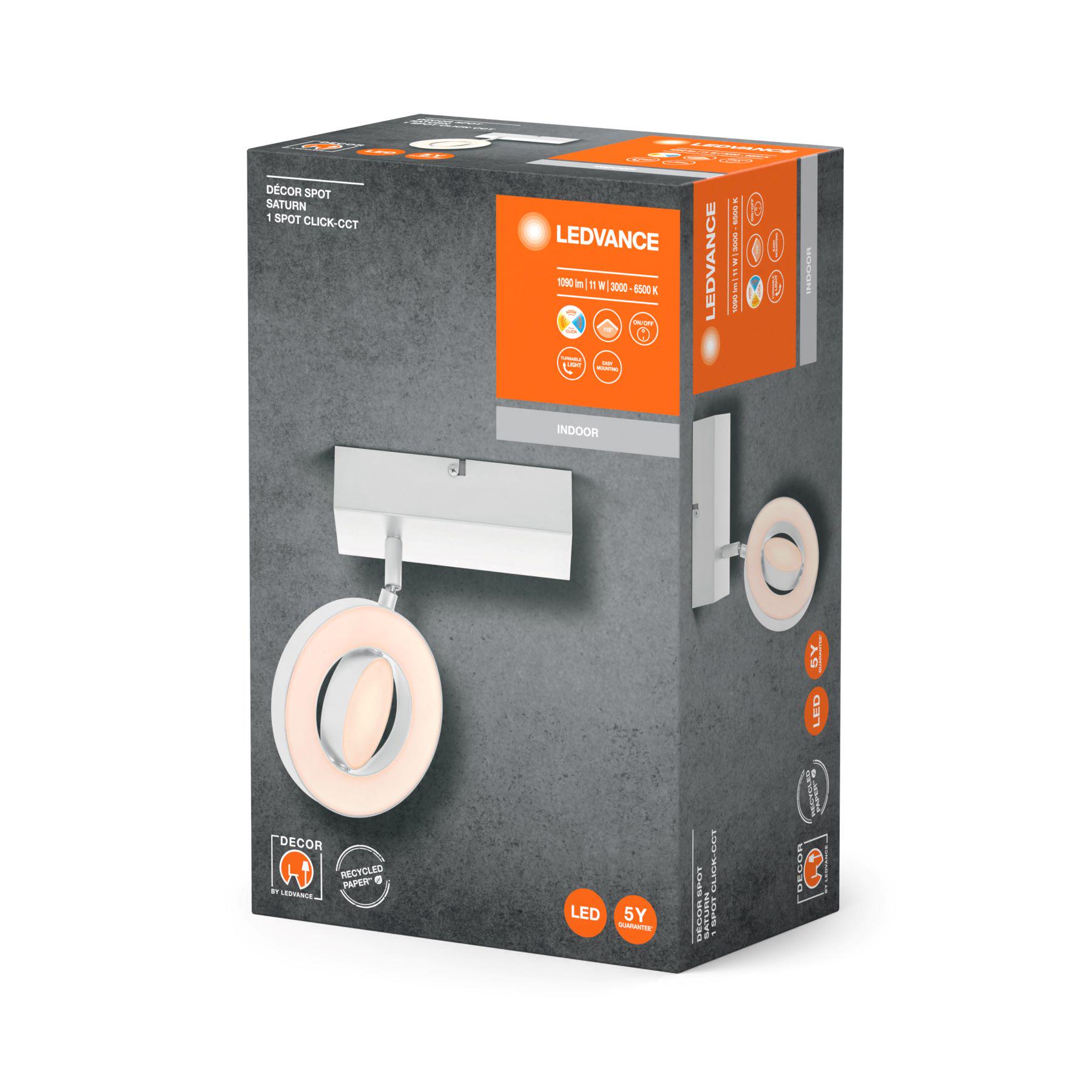 Светильник Ledvance DECOR SPOT SATURN точечный 11 Вт 3000–6500K 1090 Лм 147х238х180 мм Белый (28412404) - фото 6