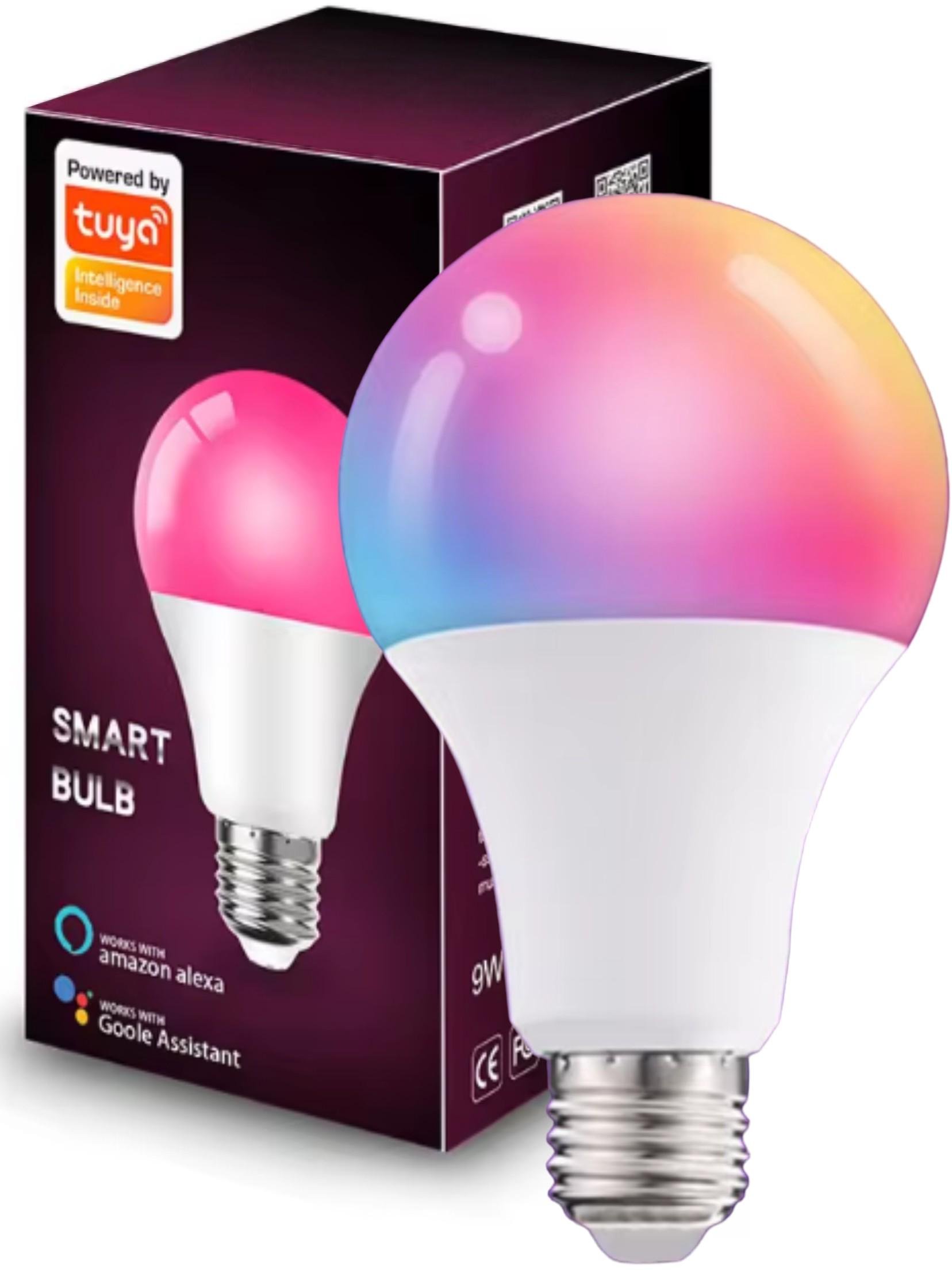 Умная лампочка Tuya Smart LED WiFi A60 E27 2700-6500K 15W Color/White (178096)