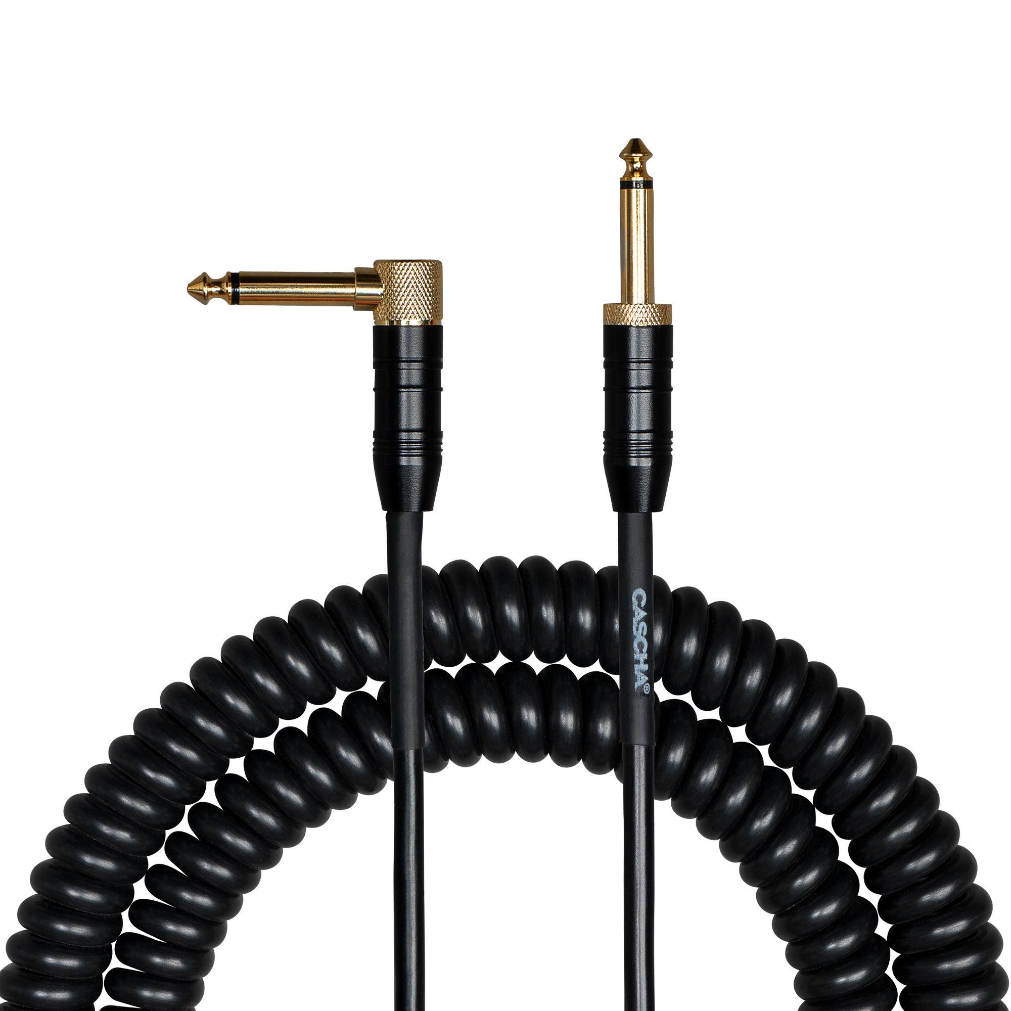 Кабель инструментальный Cascha CCA-G2BK6 Advanced Line Guitar Cable Curly 6 м Black (67301)