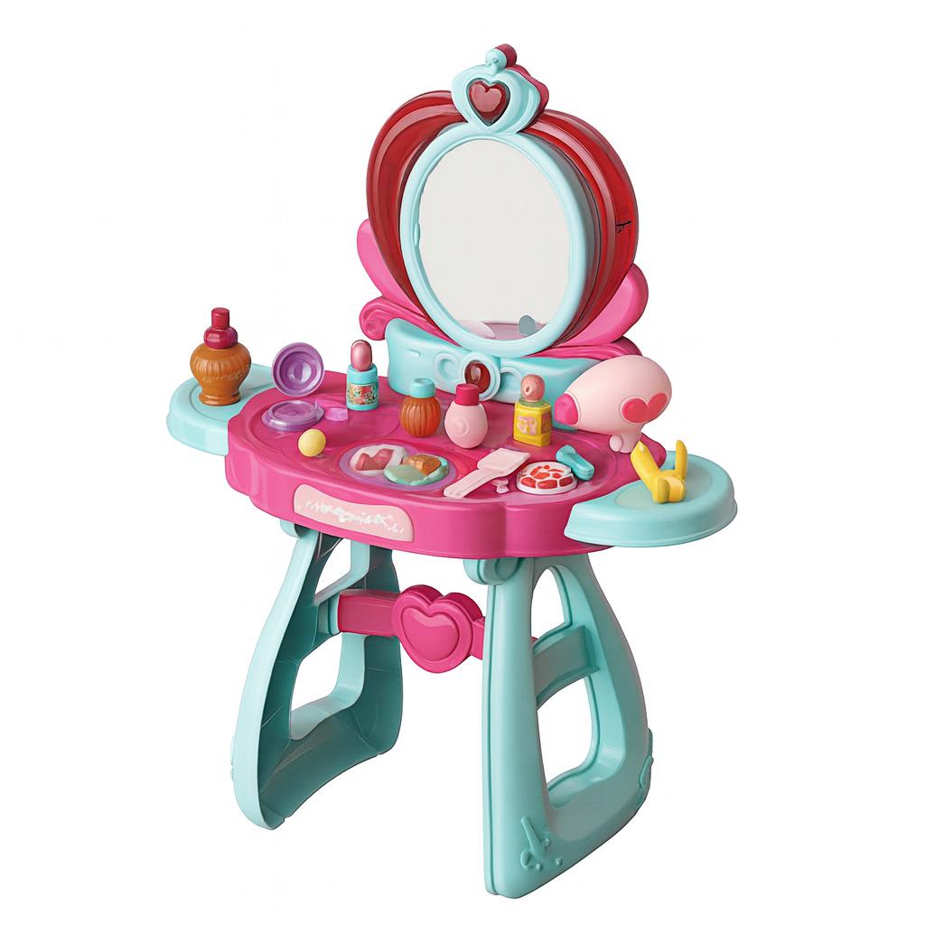 Туалетный косметический столик-трюмо детский 71 см 24 пр. (8221)