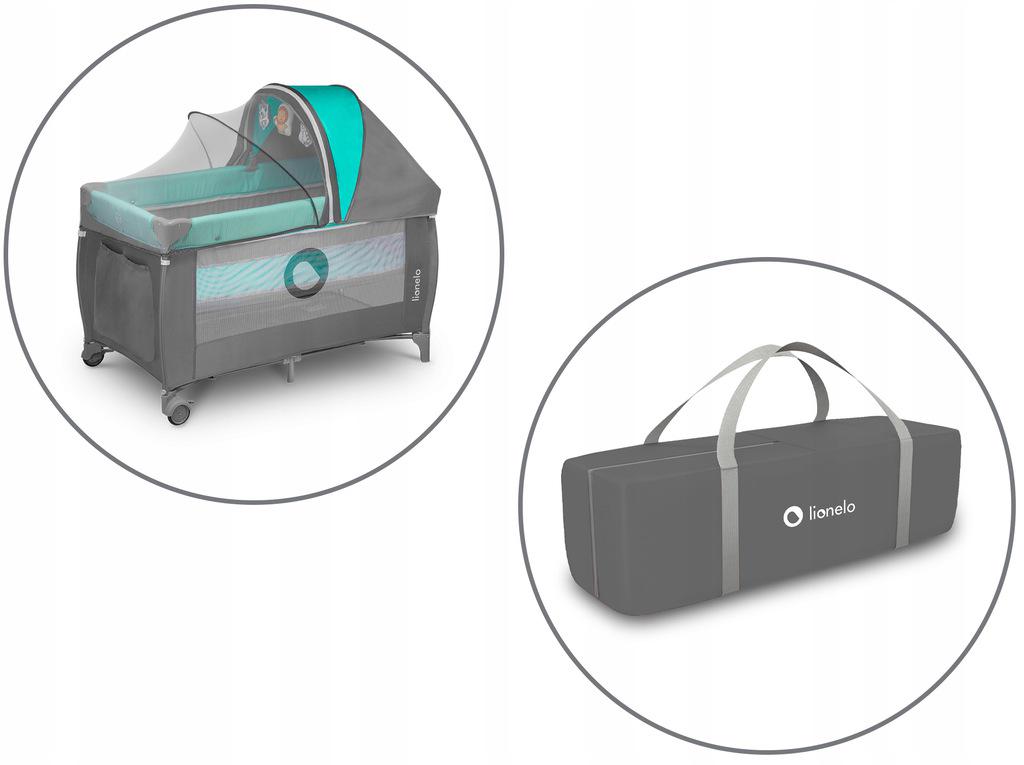 Кроватка-манеж Lionelo Sven Turquoise/Grey - фото 5