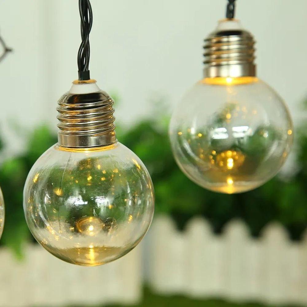 Гирлянда светодиодная Лампочки 20 LED 4 см 7 м от сети 220 В Теплый белый