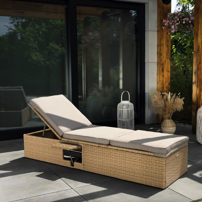 Шезлонг садовий Di Volio Asco Бежевий (4505) - фото 8 Шезлонг садовий Di Volio Asco Бежевий (4505) - фото 8