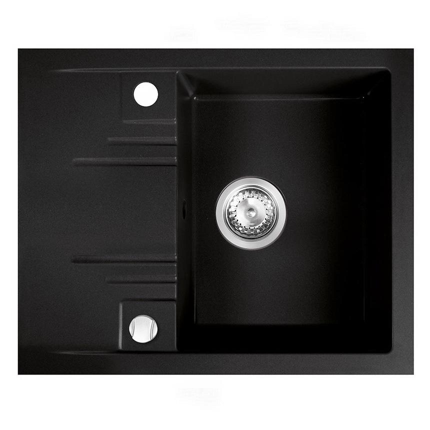 Мийка кухонна Ferro гранітна DRGM48/58BA 580x480 мм прямокутна Графітовий (174896)