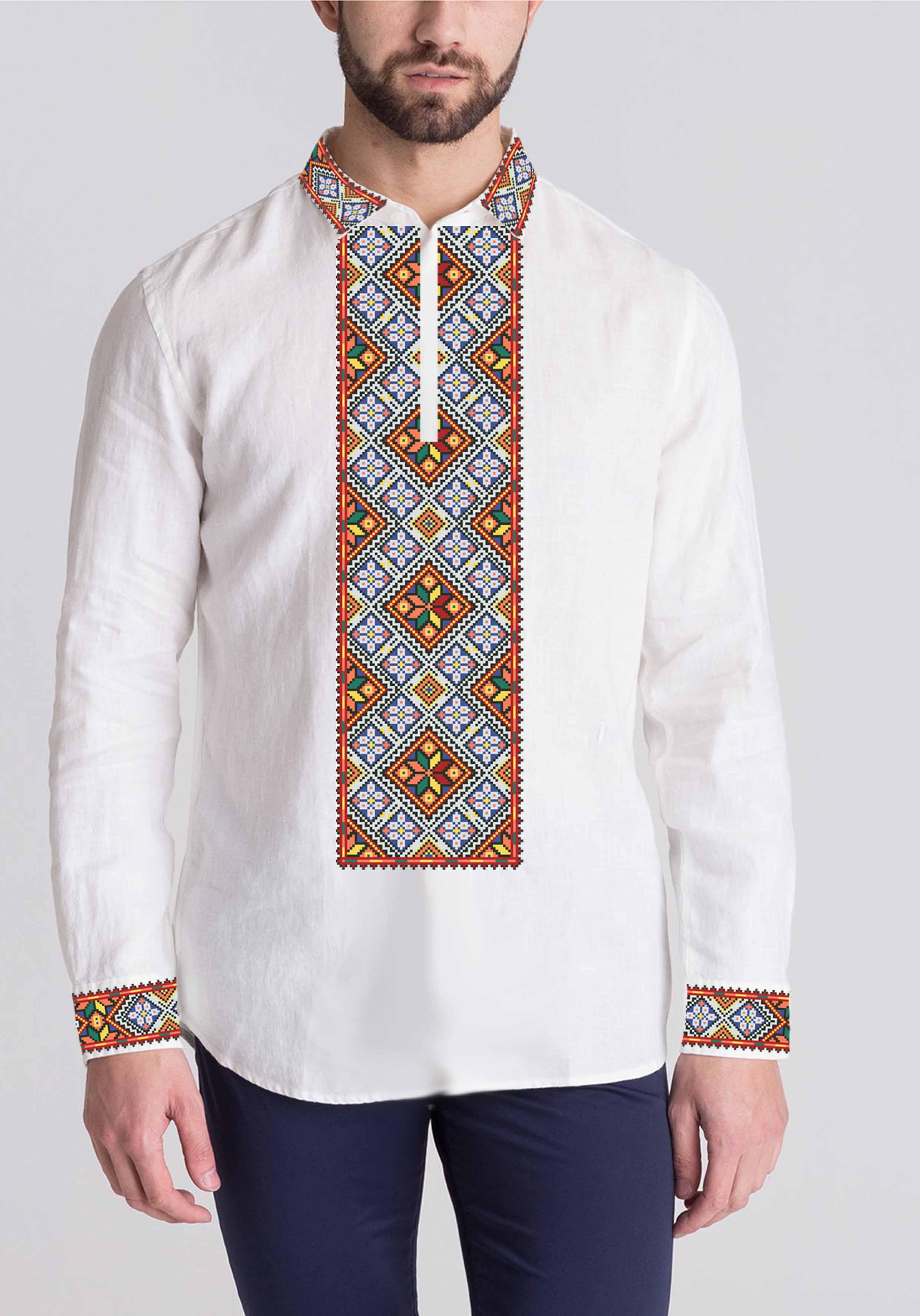 Заготовка для вишивки нитками або бісером сорочка габардин (СЧГ-293)