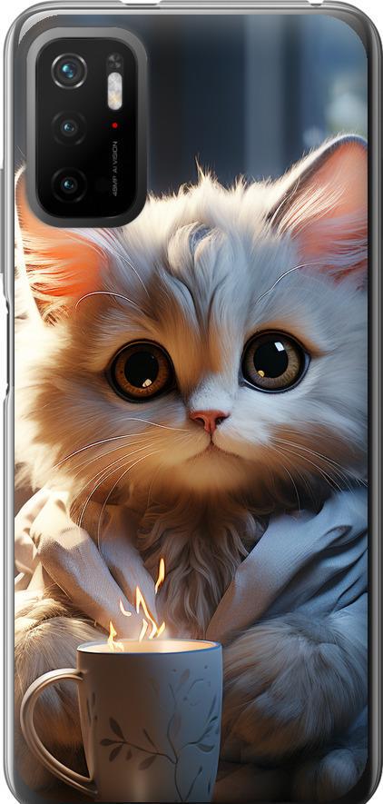 Чехол на Xiaomi Poco M3 Pro White cat (5646t-2369-42517) Чехол на Xiaomi Poco M3 Pro White cat (5646t-2369-42517)