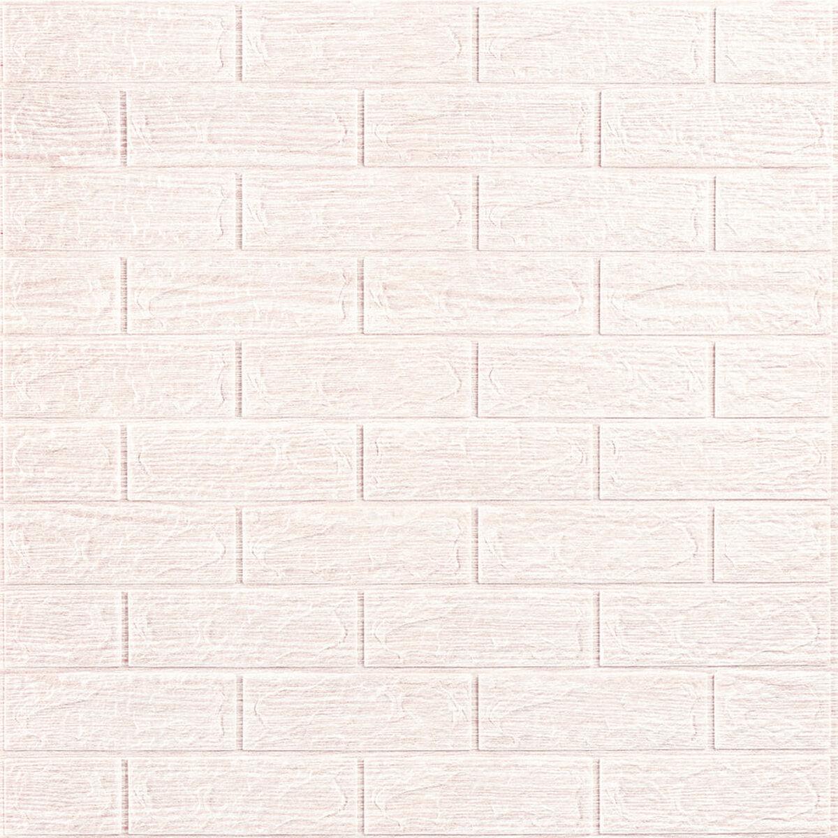 3D-панель стеновая под кирпич с полосками 700х770х5 мм Слоновая кость (SW-00002264)