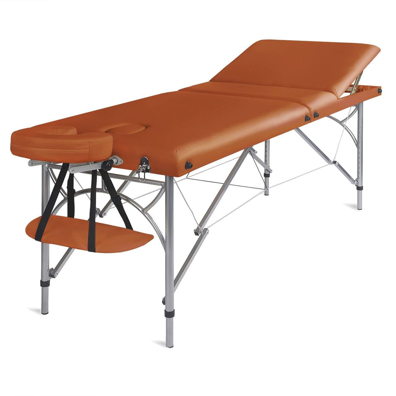 Стол массажный алюминиевый трехсекционный Medimas Ultra-3 195x70 см Оранжевый