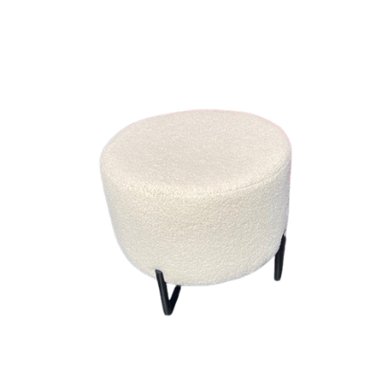 Пуф Cloud м'який 50x50x45 см Молочний