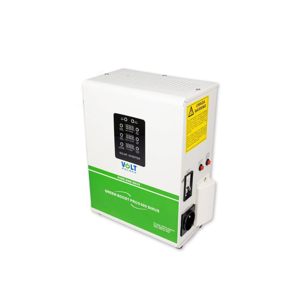 Инвертор солнечный Volt Polska GREEN BOOST PRO 5000 Sinus BYPASS 160-500 В постоянного тока (3SR3000006)