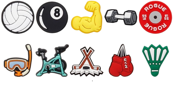 Джибитсы для кроксов Спортивный №10/2 10 шт. (2092689431) Джибитсы для кроксов Спортивный №10/2 10 шт. (2092689431)