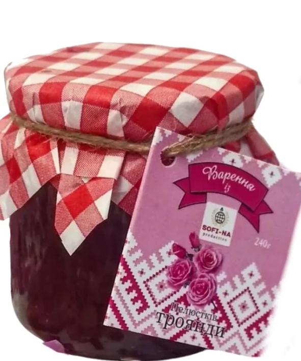 Варення домашнє з пелюсток чайної троянди 200 мл (28266538)