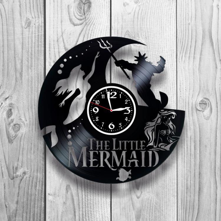 Годинник настінний Mermaid 0499 з вінилової платівки