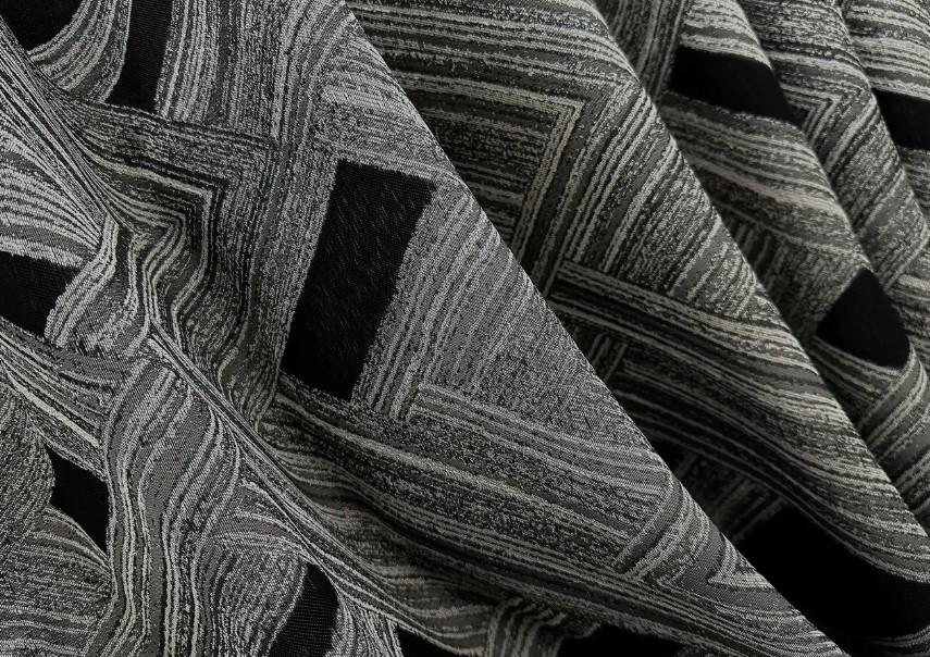 Штори Mystery жакард 1,5х2,9 м 2 шт. Сірий/Чорний (1629ш) - фото 6