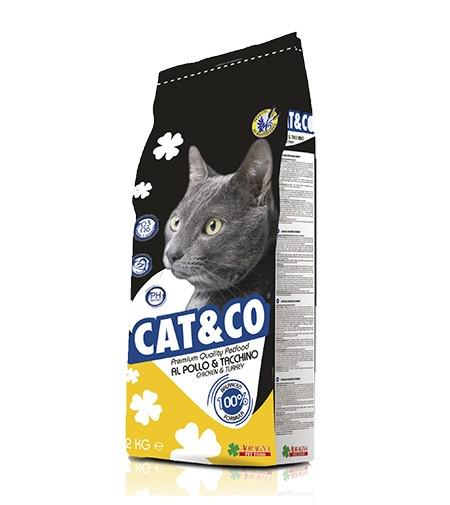 Сухой корм Adragna Cat&Co Курица и индейка для взрослых кошек 2 кг - фото 1