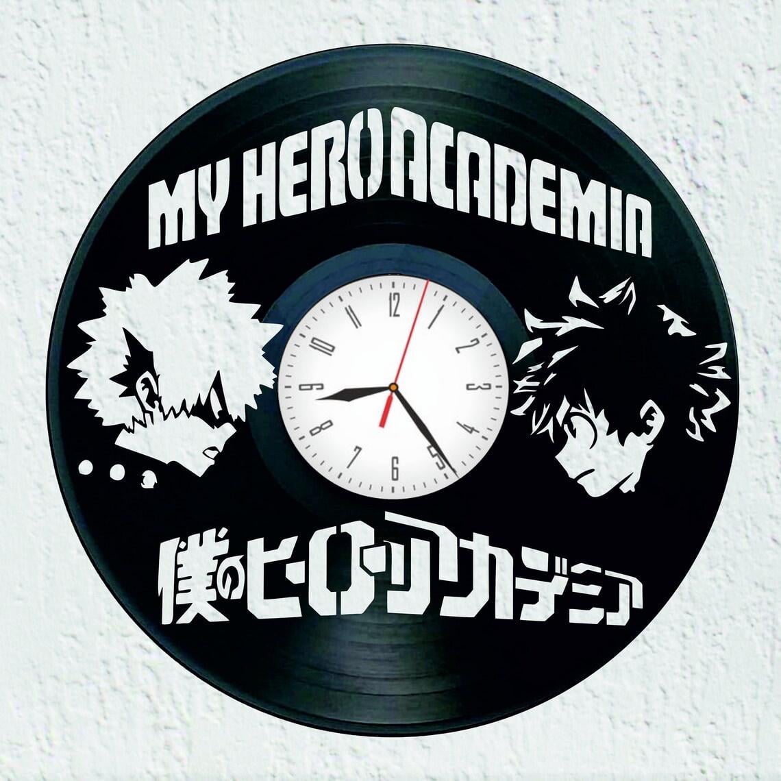 Часы настенные My Hero Academia 2257 из виниловой пластинки