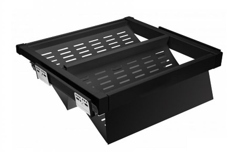 Полка металическая для обуви GTV Elite з доводкой полного выдвижения Черный 900 мм Черный