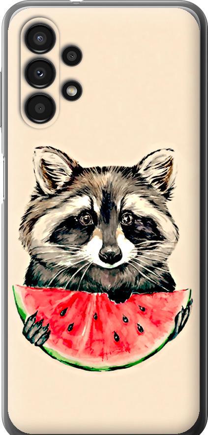 Чохол на Samsung Galaxy A13 A135F Єнотик з кавуном (4605u-2498-42517)