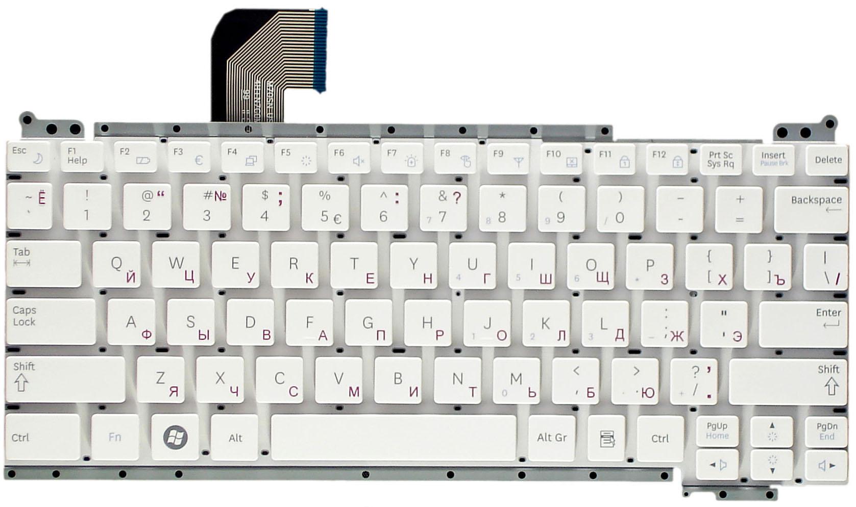 Клавиатура для ноутбука Samsung NF210 White