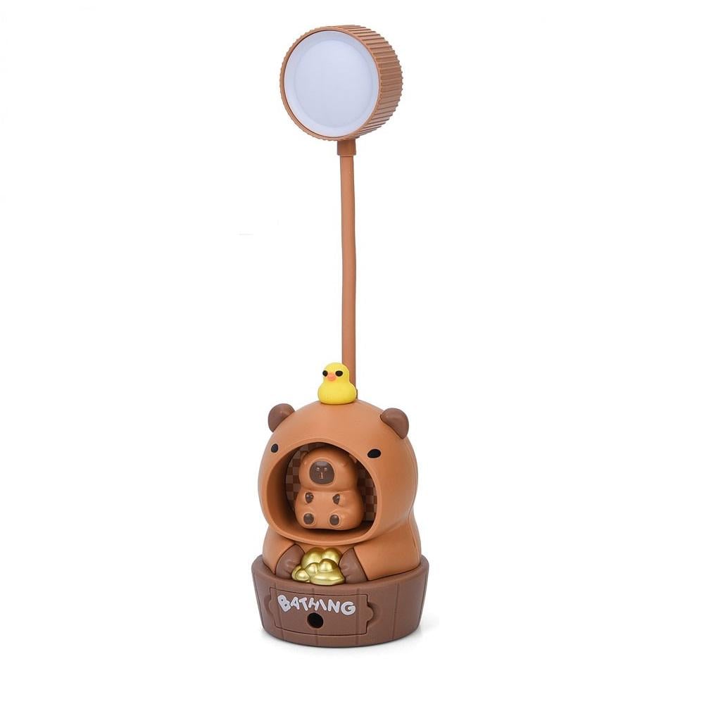 Ночник Капибара 27 см настольная LED-лампа с аккумулятором (2752)