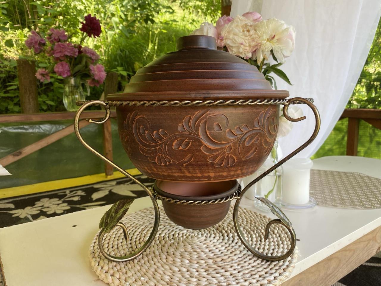 Садж "Мастер шашлыка" с глиняной жаровней 4 л (2708373067)