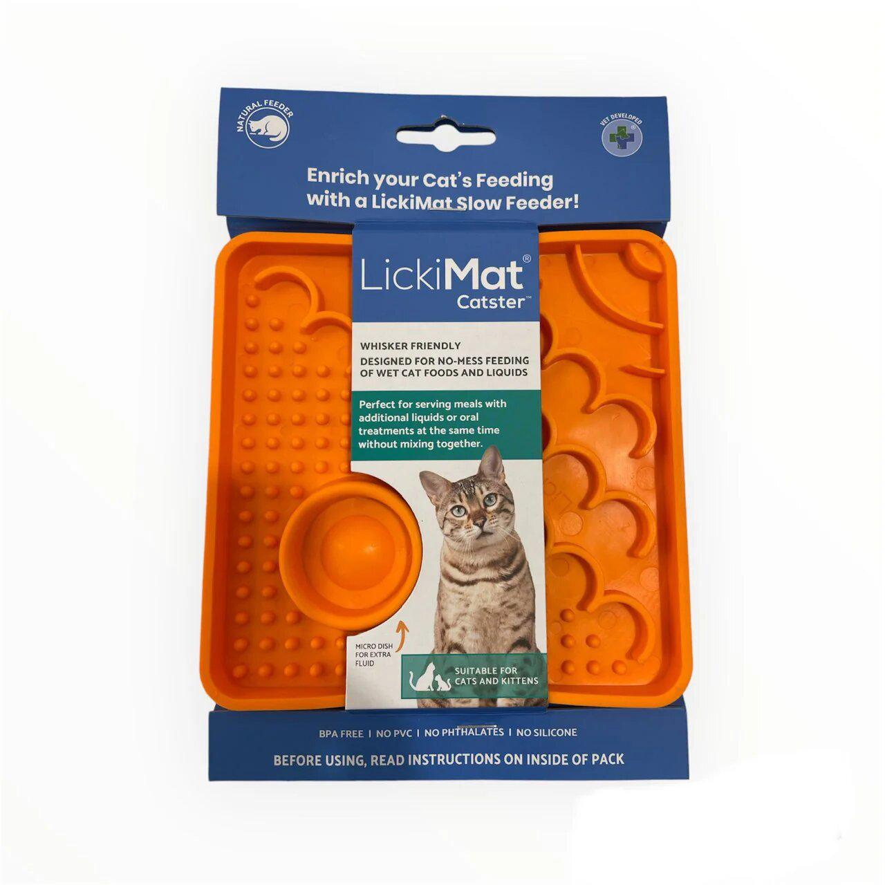 Килимок-антистрес лизальний для кішок Licki Catster Orange
