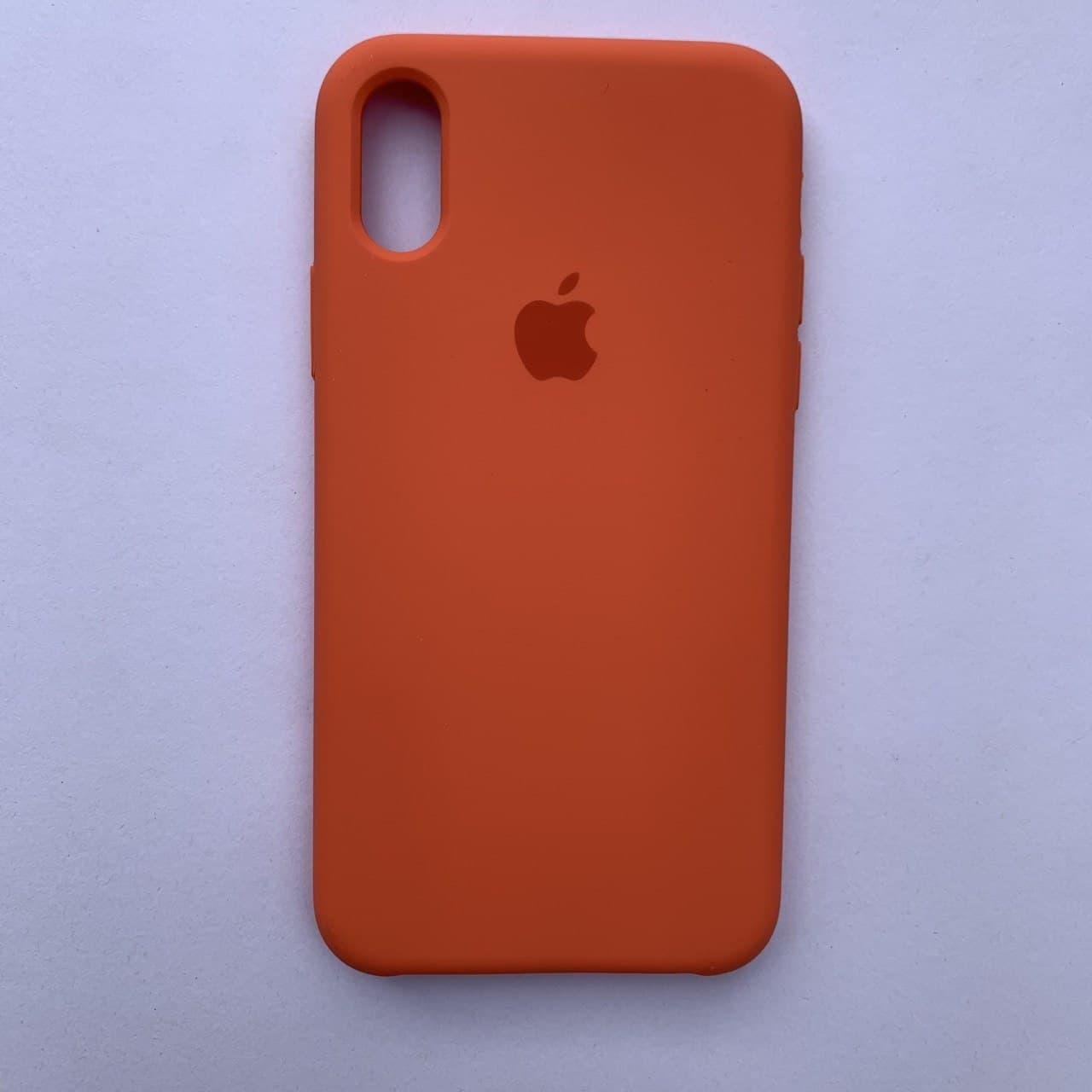 Чехол Silicone Case для Apple iPhone X, XS Apricot Orange