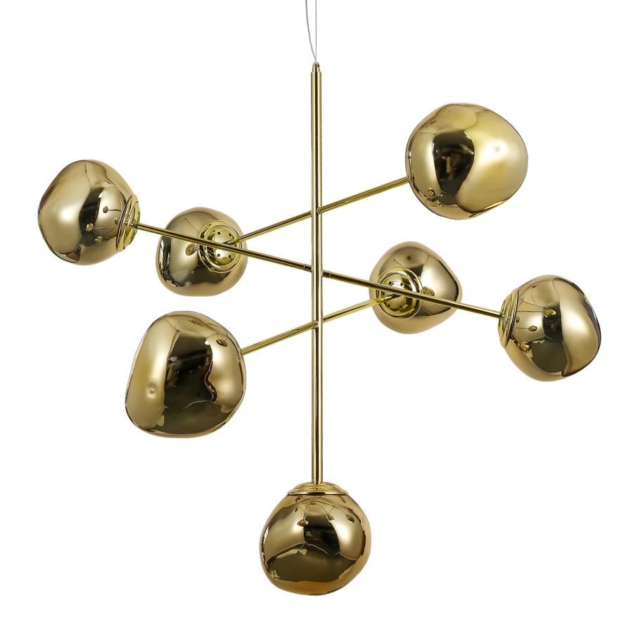 Люстра підвісна 793CH01-7 GD 180 E27 з 7 незвичайними плафонами Золотий - фото 2 Люстра підвісна 793CH01-7 GD 180 E27 з 7 незвичайними плафонами Золотий - фото 2