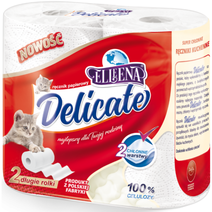 Паперові рушники Delicate 2-х шарові 2 шт. (141027)