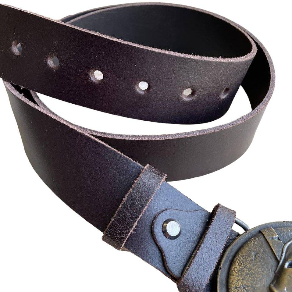 Пояс кожаный для мужского ремня Gorillas Accessories Коричневый